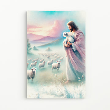 Jesus and the Lost Lamb Canvas