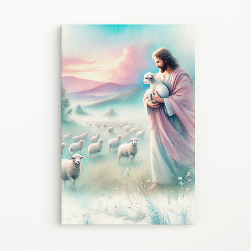 Jesus and the Lost Lamb Canvas