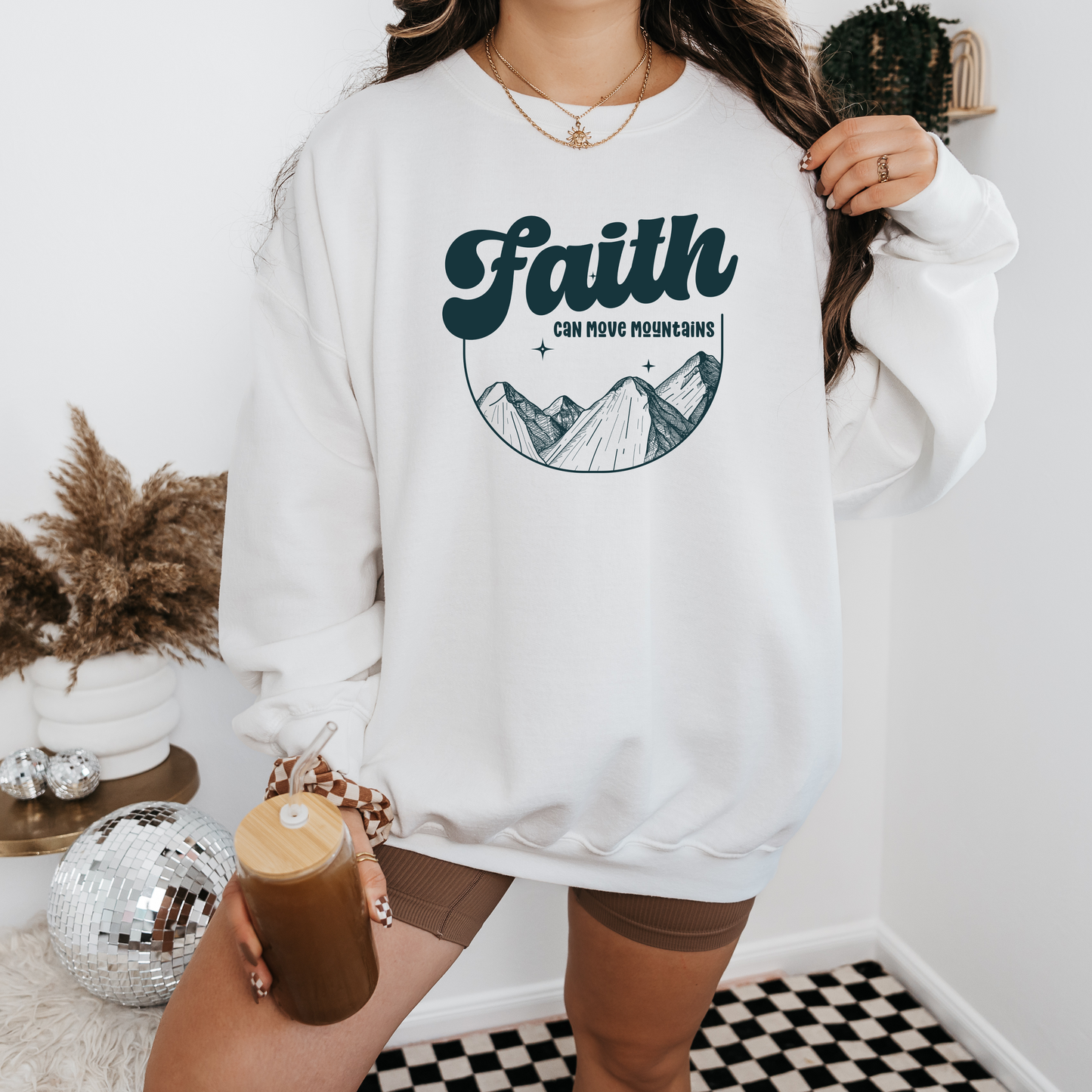 Faith Can Move Mountains Unisex Crewneck